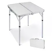 RedSwing Small Square Folding Table 2 Feet Adjustable Height, Lightweight and...