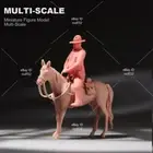 1/87 Scene Miniature US Patrol Police Men & Horse Doll Figure For Cars Vehicles