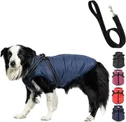 Furry King Dog Winter Coat, Furry Jacket for Dogs, Furry Dog Jacket with Harness, Pet Outdoor Jacket, Waterproof Windproof Dog Snow Jacket with Zipper, for Small Medium Large Dogs /1009
