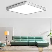 LightingWill 12 Inch 24W LED Ceiling Light Fixture Flush Mount, 5000K Daylight White Square Lamp, 3200LM 240W Equivalent Slim Flat Panel Modern Lights for Kitchen Hallway Corridor