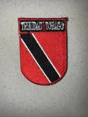Trinidad Tobago Vintage Embroidered Iron Sew On Shield Patch