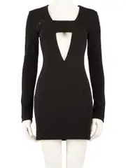 Black Eyelet Cut-Out Dress