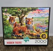 Buffalo Games Hidden Tigers 2000 Piece Puzzle New Sealed