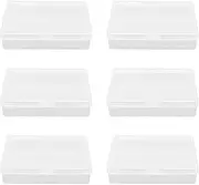 Playing Card Deck Cases Box: 6 Pcs Plastic Empty Playing Card Holder Case Box Storage Organizer Snaps Closed
