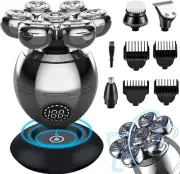 7D Floating Electric Head Shaver Potable Rechargeable Men Bread Trimmer Cutter