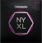 D'Addario NYXL 5-String, Long Scale, Regular Light, Double Ball END, 45-130 Bass