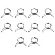 Double Wire Spring Hose Clamp, 10pcs 304 Stainless Steel 6.5mm Spring Clips