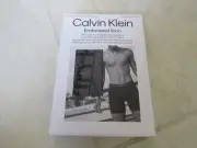 NEW Calvin Klein Embossed Icon Microfiber Boxer Brief Long MENS XL Gray $30.00