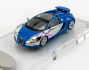 Mortal 1:64 Plating Silver Blue Veyron SS Sports Model Diecast Metal Car