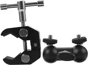 UPKOCH 2pcs Heavy Duty Microphone Crab Clamps with Dual Ball Head Mount Bracket for Secure Mic Holding for Recording Streaming and Live Events
