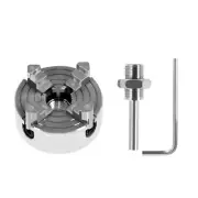 4-Jaw Wood Lathe Chuck W/ Wrench Connecting Rod For Grinding Drilling Tool Parts