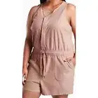 Athleta Farallon Romper Mocha Latte NWT 1X