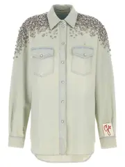 [Golden Goose] Golden Goose-Becca Camicie Celeste-Donna M