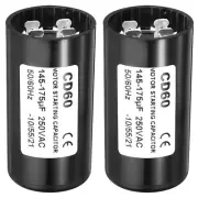 2Pcs 145-175uF/Mfd 250VAC 50/60Hz Motor Start Capacitor CD60 Run Capacitor