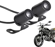 Motorcycle Projector Light - LED Casing, Waterproof Glow Effect | Angel Wings Ambient Beam with Shadow Pattern, Creative Side-Mount Signal Light for Chassis Decoration and Night Visibility