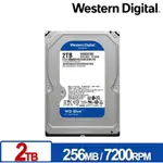 【WD 威騰】 2TB 藍標 桌上型PC 3.5吋內接硬碟 7200轉 WD20EZBX 全新含稅台灣公司貨