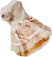 CORHAD Pet Dress Outfit Dog Chihuahua Dog Outfit Breed Costume Bulldog Pet Wedding Dress Costume Tuxedo Dachshund Puppy Clothes Puppy Skirt Mesh Golden