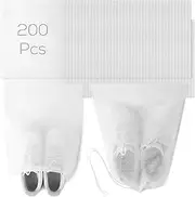 [JUSTDOLIFE] 200 Pcs Shoe Bags for Storage, Dustproof Drawstring Shoe Storage Bags, Breathable Non-Woven Shoe Covers, Portable Shoe Pouches, Travel Storage Organizers for Purse, Boots 12.1×14.4in, As