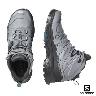 Salomon 女 X ULTRA 4 GTX 中筒登山鞋 L41624900【野外營】深礦灰/黑/軍藍 健行鞋