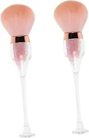 SOESFOUFU 2pcs Nail Dust Cleaner Brush Unique Wine Design Lightweight Portable Nail Art Tools for Efficient Dust Removal and Salon Use