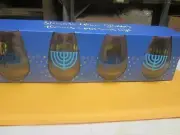 Hanukkah Stemless Wine Glasses Set Of 4 (2 -8 Lights & 2 Menorahs) New