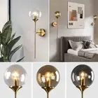Modern Wall Light Home Glass Wall Sconce Bedroom Wall Lamp Lobby Gold Lighting