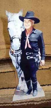 Hopalong Cassidy and Topper Tabletop Display Standee 10" Tall on Photo Paper