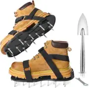 Lawn Aerator Shoes with Hook & Loop Straps, Heavy Duty Spike Shoes for Lawn Care