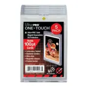 5x Ultra PRO One-Touch 100pt Magnetic Card Holders Protectors UV Protection