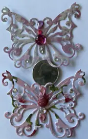 BEAUTIFUL PRE-MADE BUTTERFLY Die-Cuts (3pc)Nature•Fancy•Bug•Card Making•Garden