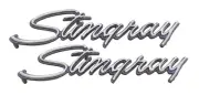 1976-79 CORVETTE "STINGRAY" FRONT FENDER EMBLEMS, PAIR