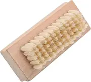 TOVINANNA Wooden Handle Double Sided Nail Brush Natural Bristle for Cleaning and Spa Use for Hands and Feet Compact Design