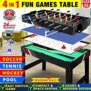4-In-1 Luxury Games Table hockey Table tennis Pool table soccer set Stable feet