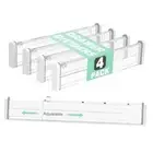 Expandable Drawer Dividers 4 Pack, 2.36" 2.36'' Height 4 Long Dividers Clear