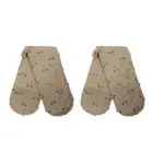 2x Belle Tuft CTTN Double Oven Glove 90x18cm Cooking Mitt Pot Holder Burnt Olive