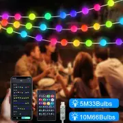 Color Changing Globe String Light 33ft Smart Fairy String Light with APP Control