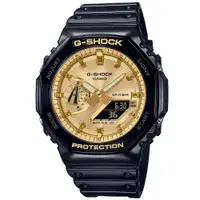 在飛比找蝦皮商城優惠-CASIO 卡西歐 G-SHOCK 農家橡樹 纖薄黑金雙顯腕