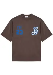 Off-white Varsity Skate Printed Cotton T-shirt - Brown XL