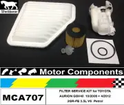 FILTER SERVICE KIT for TOYOTA AURION GSV40R 2GR-FE 3.5L Petrol 10/06>04/12
