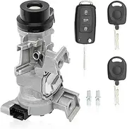 1K0905851B Ignition Switch Lock Cylinder with Intelligent Remote Control Key for Volkswagen VW 2004-2011 Golf 2006-2018 Jetta 2007-2011 EOS 2008-2011 Tiguan 2006-2009 Rabbit Ignition Switch Door Lock