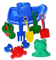TUG BOAT SET New Kids Sandpit Beach Backyard Sand Castle Spade Bucket Bath Water