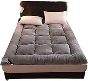 Thickened futon Mattress, Portable Dormitory Single Double Bed Sleeping pad, Comfortable, Soft and Breathable, Foldable.(Gray,150x200cm)