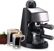 240ml Professional Coffee Machine, Coffee Maker with Removable Drip Tray, Carafe with Water Level Gauge, Switch with Indication Light, Easy Cleaning