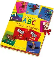 ABC-Tier-Memo: 64 farbige Memokarten in einer Geschenkbox