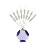 Convenient Set of 24pcs 3set Float Cylindrical Transparent Bobber Stoppers
