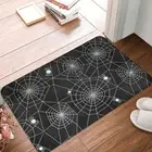 Spider Web Bathroom Door Mat Halloween Black Doormat Room Carpet Balcony Rug