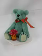 World of Miniature Bears By Theresa Yang 2.5" Plush Bear w/ honey pot #5342A