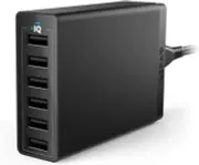 60W 6-Port USB Wall Charger, Powerport 6 for Iphone, Ipad Pro/Air/Mini/Ipod, Gal