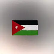Jordan Flag Patch — Iron On Badge Embroidered Motif — Jordanian World Mini