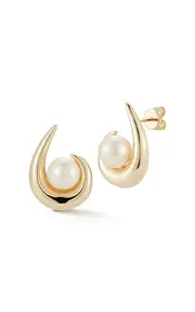 [Mateo] 14K Yellow Gold Pearl Earrings